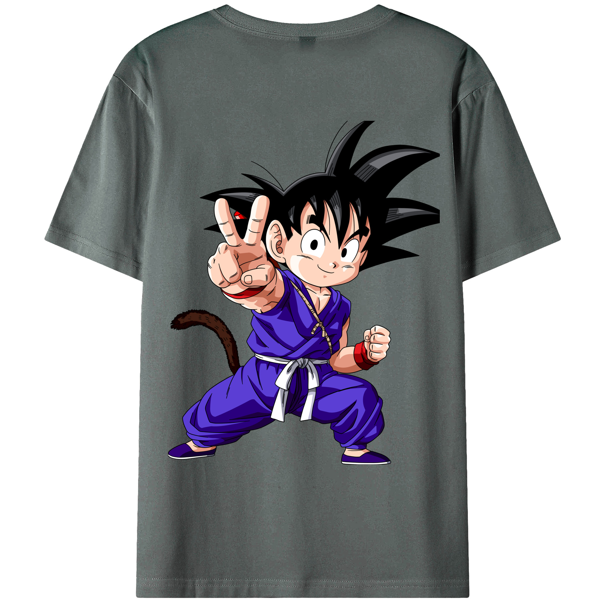 （画像用） ドラゴンボール 孫悟空（そん ごくう）Son Goku カカロット DRAGON BALL Kakarotto 綿100％ メンズ半袖Tシャツ（バックプリント） 通気性